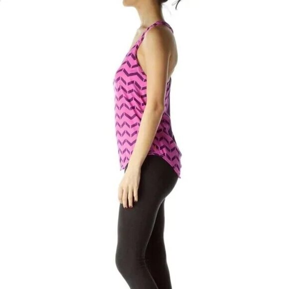 Lucy Purple Chevron Racerback Tank Top - Picture 2 of 6